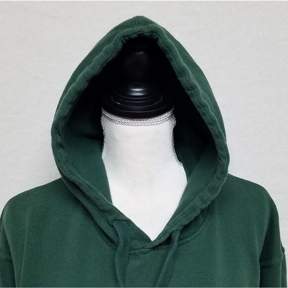 VINTAGE 1990s NFL Green Bay Packers Green Yellow Oversized Pullover Hoodie Large - Picture 7 of 14